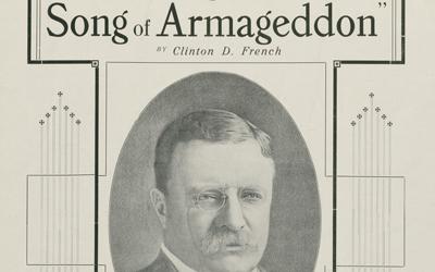 “The Song of Armageddon” emphasizes the Progressive Party’s call for honesty in government and the major political parties. 