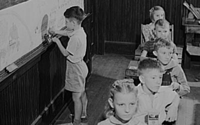 Jack Delano took a photograph of a white-only school classroom in Georgia in 1941.