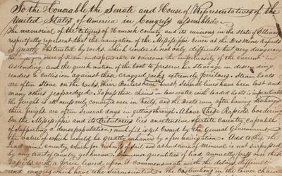 "Navigation of Mississippi River" Petition, January 18, 1836