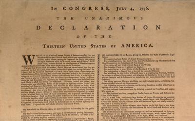 Declaration of Independence, July 4, 1776