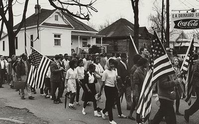 Participants at a Civil Rights March from Selma to Montgomery, Alabama, 1965