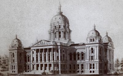 Architect's Drawing of the Iowa State Capitol, ca. 1880