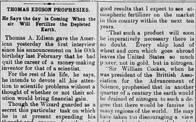 "Thomas Edison Prophesies," July 10, 1907