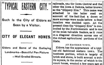 "Typical Eastern City" Newspaper Article, September 1, 1900