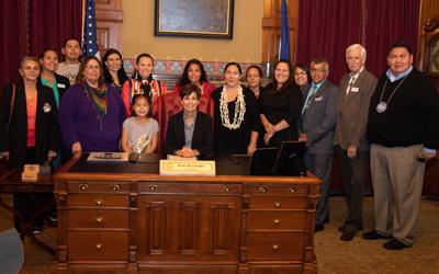 "Iowa Gov. Kim Reynolds proclaims Monday as Indigenous Peoples Day" Newspaper Article, October 8, 2018