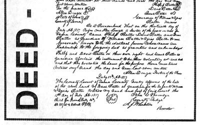 This document is the deed for the sale of land to the Meskwaki in Tama County, Iowa in July of 1857.
