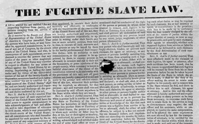 The Fugitive Slave Law of 1850 made it illegal for anyone in the north to assist fugitive slaves in their escape for freedom.