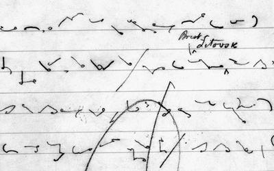 Woodrow Wilson's shorthand speech notes for Fourteen Points address