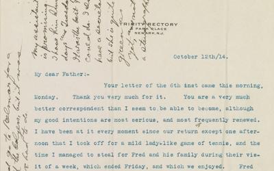 The source is a letter sent from Mercer Green Johnston to his father expressing anti-German sentiment in 1914.  