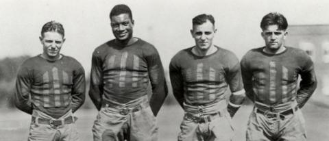 Jack Trice with Iowa State football players