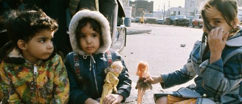 Photograph of New York children in the Bronx in 1970. 