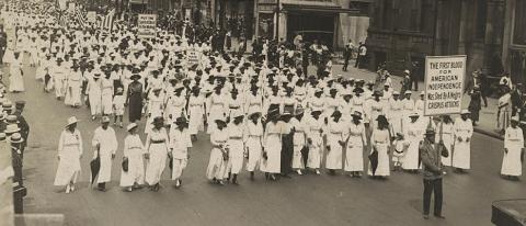 Silent Protest Parade in New York City Against the East St. Louis Riots, July 28, 1917