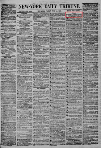 This newspaper ad for a coachman in 1852 demonstrates a dislike for Irish during the time period when significant numbers of Irish were immigrating to the United States.