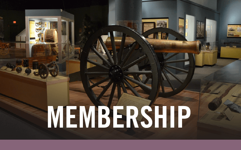 Membership to Historical Society with image of display cannon
