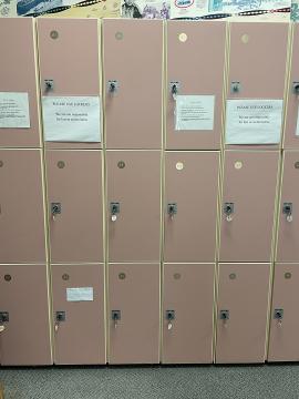 Lockers available for public use