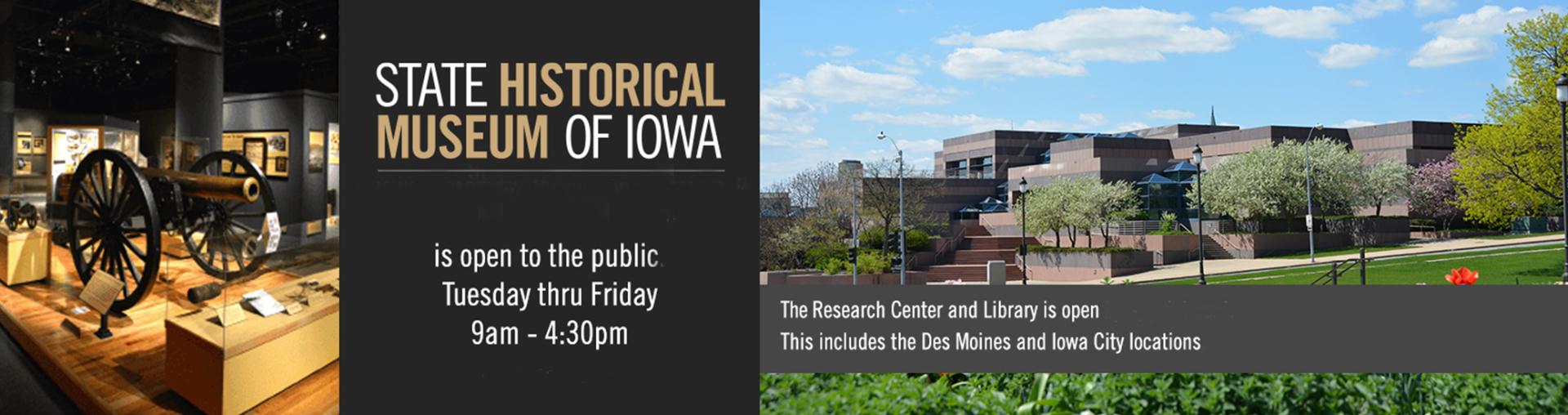 State Historical Society of Iowa Webpage banner