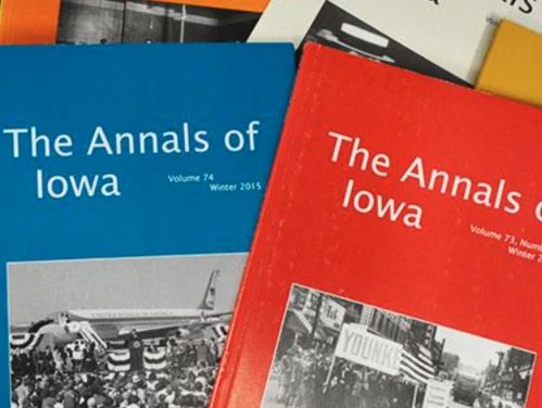 Covers of past versions of The Annals of Iowa