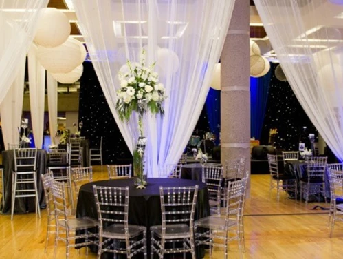 State Historical Building of Iowa atrium decorated for a wedding