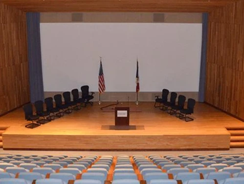State Historical Building auditorium view from the back