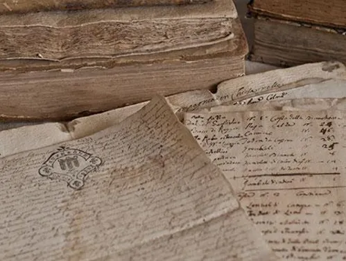 Pile of historic documents