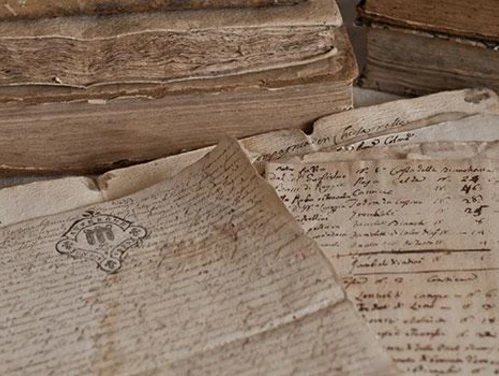 Pile of historic documents