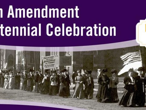 Women marching for the 19th Amendment