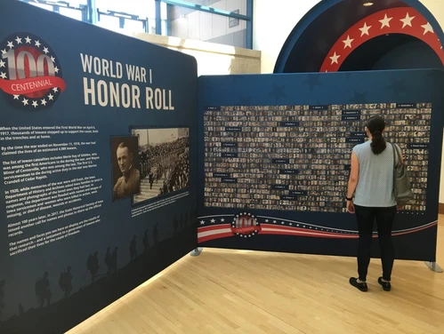 World War I Honor Roll on display at the State Historical Museum of Iowa