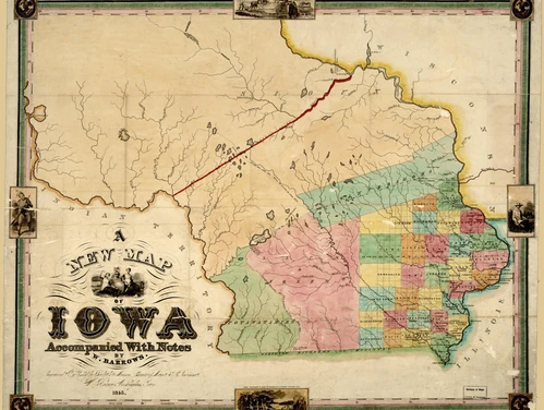 Map of early Iowa Territory 