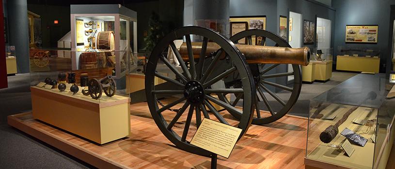 Civil War Era Cannon Exhibit in Museum