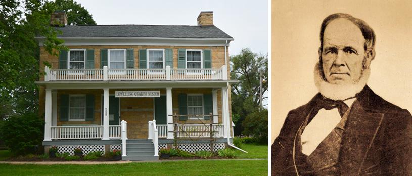 Henderson Lewelling and his home in Salem, Iowa