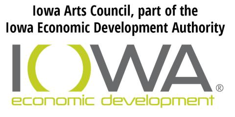 Iowa Arts Counil Logo, part of the Iowa Economic Development Authority