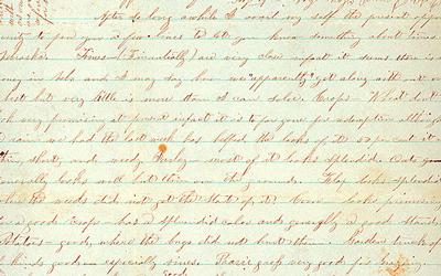 A letter is from Giles S. Thomas the to Thomas family on July 23, 1876