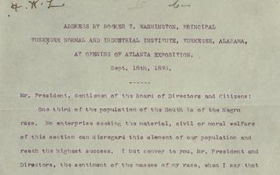 Booker T. Washington's Atlanta Exposition Speech