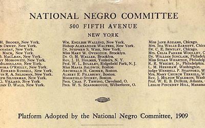 After a terrible race riot in Springfield, Illinois, in August 1908, an interracial group, comprised mainly of whites, but with a few prominent African Americans, met in 1909 to form an organization that was soon named the National Association for the Advancement of Colored People. The organizational goals were the abolition of segregation, discrimination, disenfranchisement, and racial violence, particularly lynching.