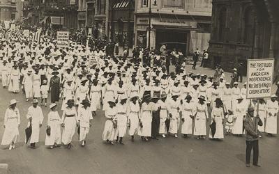 Silent protest parade in New York [City] against the East St. Louis riots, 1917
