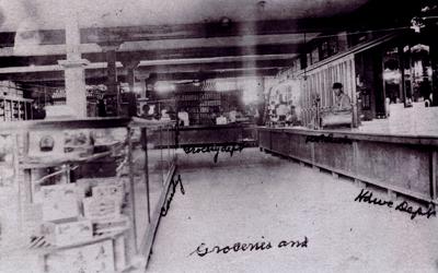 This is a photo from the inside of Monroe Mercantile, the Consolidation Coal Company’s company store in Buxton, Iowa, and it shows a wide variety of merchandise available for purchase in 1911. 