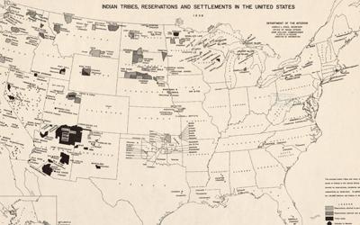 American Indian Tribes, Reservations and Settlements in the United States, 1939