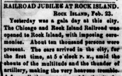 "Railroad Jubilee at Rock Island," February 24, 1854