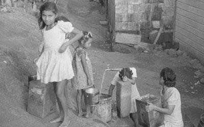Children Waiting in Line for Water in Yauco, Puerto Rico, January 1942