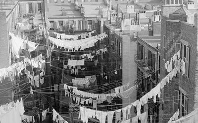 Tenement Yard in New York, New York, between 1900 and 1910