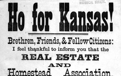 "Ho for Kansas" Advertising Flyer, March 18, 1878