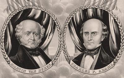 This banner was used to promote the Free Soil Party’s candidates for President and Vice-President in the Election of 1848.