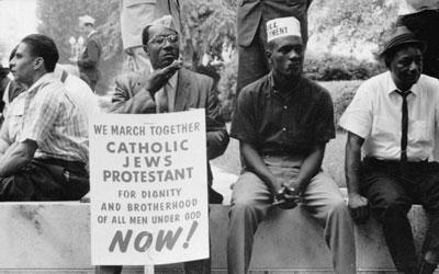 The civil rights march from Selma to Montgomery, Alabama in 1965