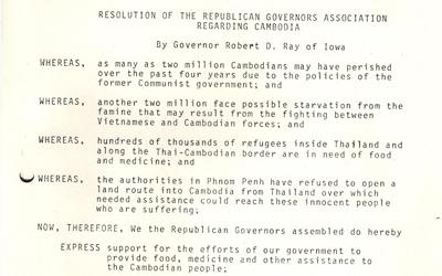 Resolution of the Republican Governors Association Regarding Cambodia