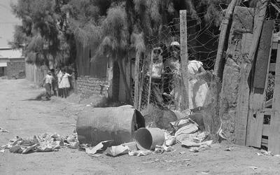 Garbage in the Road in Brawley, California, June 1935