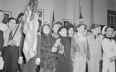 “Pledge of Allegiance” ceremony at a New York Public School in 1943.