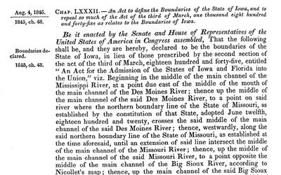 This Act of Congress sought to resolve the conflict between the Territory of Iowa and the State of Missouri by referring the problem to the Supreme Court for a final resolution. 