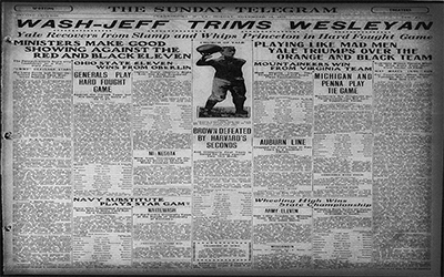 A West Virginian newspaper from 1915 carried a notice saying that the Iowa State University football team was the Champion of Iowa after defeating the University of Iowa 16-0.