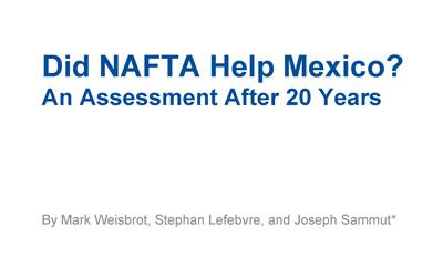 The Center for Economic and Policy Research has published a report that makes it clear that NAFTA has been a failure to the Mexican economy, farmer and worker.  