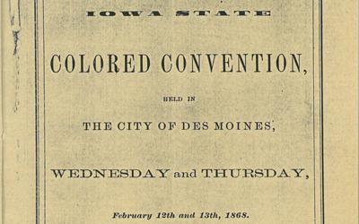 Speech by Alexander Clark at the "Colored Convention" in Des Moines.